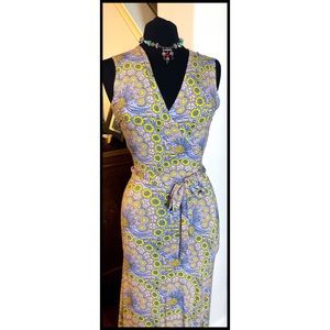 Leota Sz Sm Sleeveless Floral Print Maxi Dress